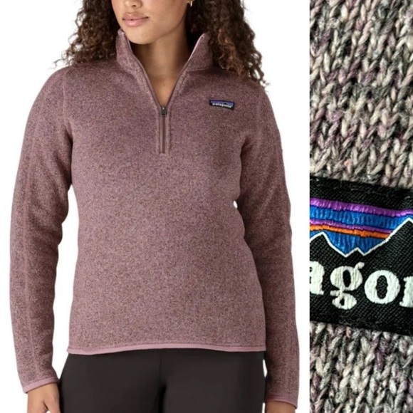 Women's Purple Quarter-Zip Sweater - Picture 14 of 14